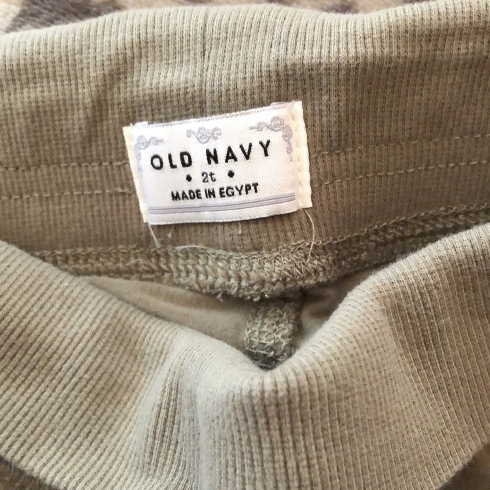 Old Navy Olive Green Yoga Foldover Wide Leg Pants Leggings Size 2T